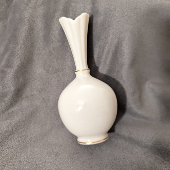 Lenox China RHODORA 27-X-304 Bud Vase Pink Roses Gold - Picture 6 of 8